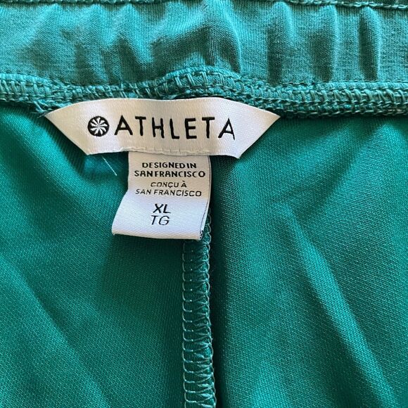 New with Tags ATHLETA Seasoft Emerald Green Casual Straight Pant Womens Size XL - Picture 4 of 6